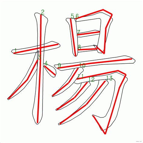 楊 筆劃|漢字: 楊的筆畫順序 (“楊”13劃) 